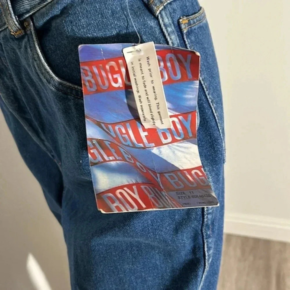 Bugle Boy Deadstock 100% Cotton High Rise Denim Blue Jeans Size 29 waist - Picture 14 of 14